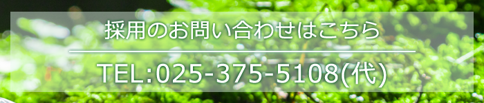 採用のお問い合わせはこちら TEL:025-375-5108(代)