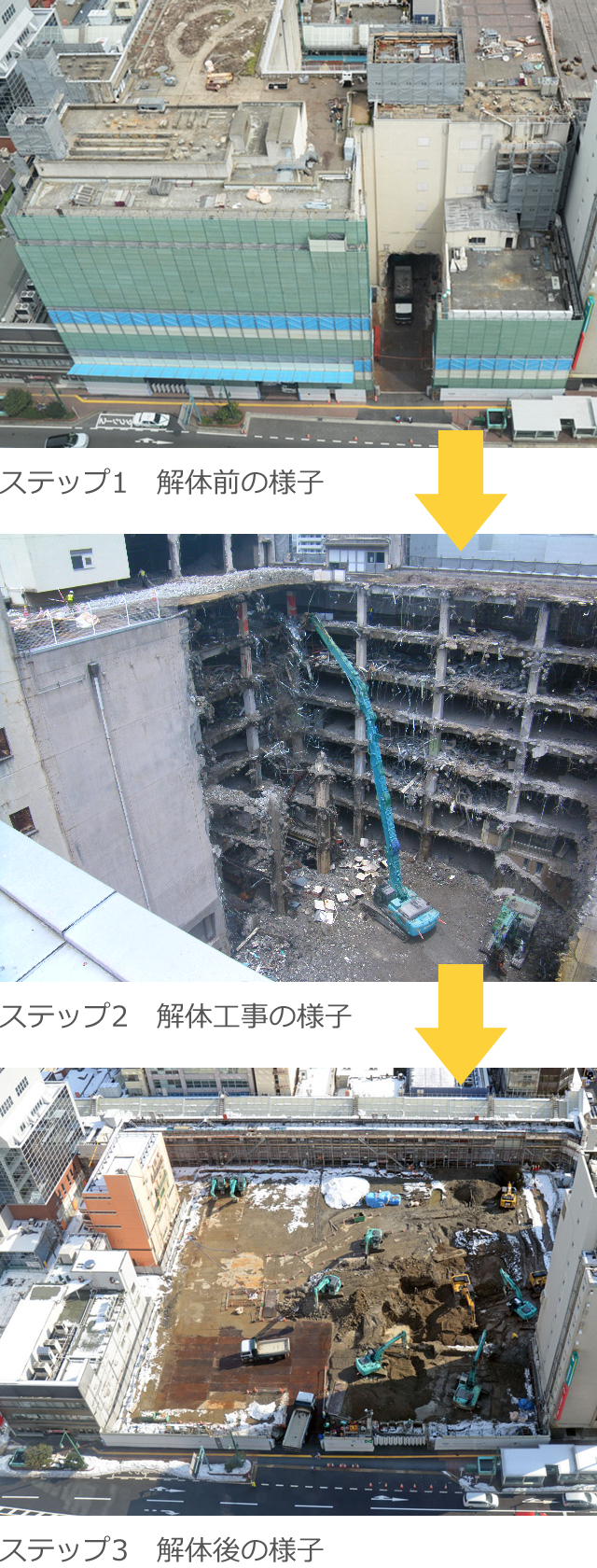 抜群の機動力でフレキシブルに対応。一般住宅からRC建造物、内装解体、アスベスト処理を伴う解体工事並びにダイオキシン処理を含めた焼却炉解体、各種プラント解体まであらゆる建造物への対応が可能な解体のプロフェッショナル。蓄積されたノウハウ、トップレベルの技術力、最新の設備を駆使したクリーン&スピーディーな作業が当社の誇りです。の写真